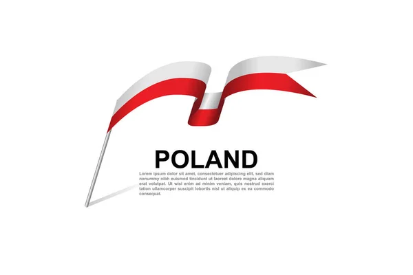 Flag Poland Design White Background Vector — Stock Vector