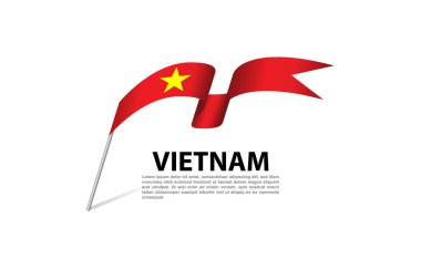 Vektör olarak beyaz arkaplan ile Vietnam tasarımı