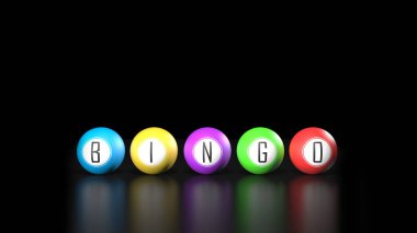 Bingo toplarının 3 boyutlu canlandırma konsepti