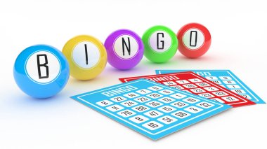 Bingo toplarının 3 boyutlu canlandırma konsepti
