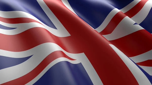 Bandiera Sventolata Union Jack Bandiera Del Regno Unito Adatto Risorse — Foto Stock