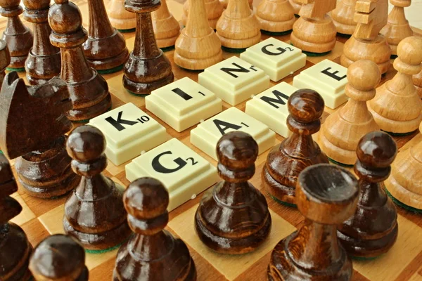Jogo de xadrez rei — Fotografia de Stock