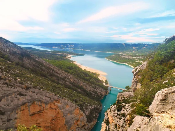 Panoramic view of the Verdon canyon in France — Stock Photo, Image