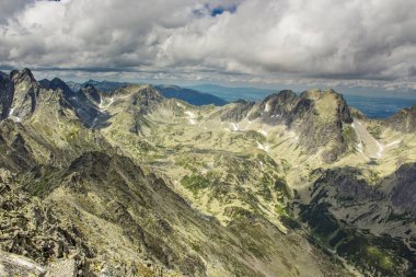 ' Nin yüksek tatras dağlar bulutlar ile