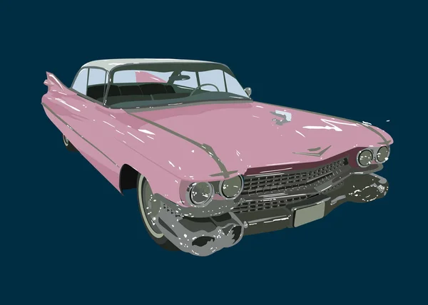 Vintage αυτοκίνητο ροζ — Διανυσματικό Αρχείο
