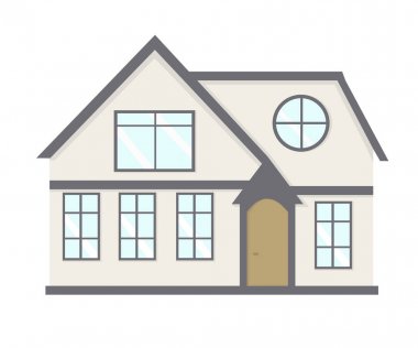 House vektör çizim. Ev dış düz stil ayarlayın. Modern ve geleneksel ev.