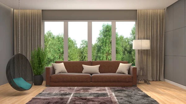 Woonkamer met moderne verlichting — Stockfoto © photographee.eu ... Woonkamer met moderne verlichting — Stockfoto © photographee.eu ...