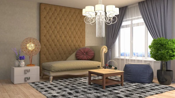Blauwe appartement met aparte slaapkamer — Stockfoto © photographee ... Blauwe appartement met aparte slaapkamer — Stockfoto © photographee ...