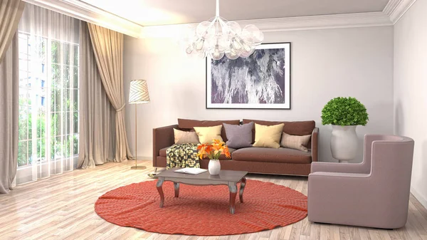 Ouderwetse woonkamer met antieke meubelen — Stockfoto © mikolajn ... Ouderwetse woonkamer met antieke meubelen — Stockfoto © mikolajn ...