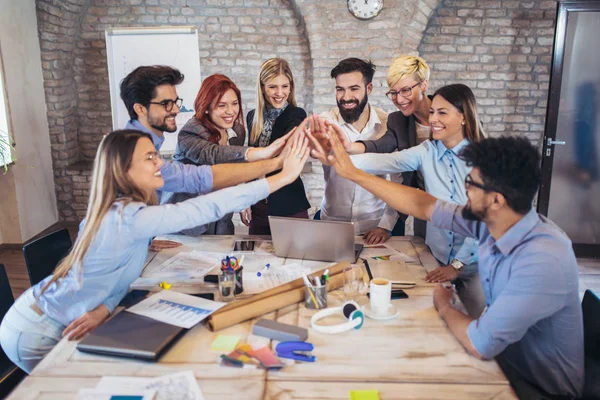 Imprenditori Successo Uomini Affari Raggiungere Gli Obiettivi — Foto Stock