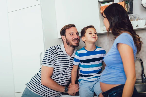 Happy family is having fun with your little child. — Stock Photo, Image