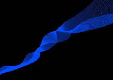 Soyut çizgi renk mavi ve siyah