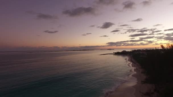 Vacker solnedgång på Bahamas — Stockvideo