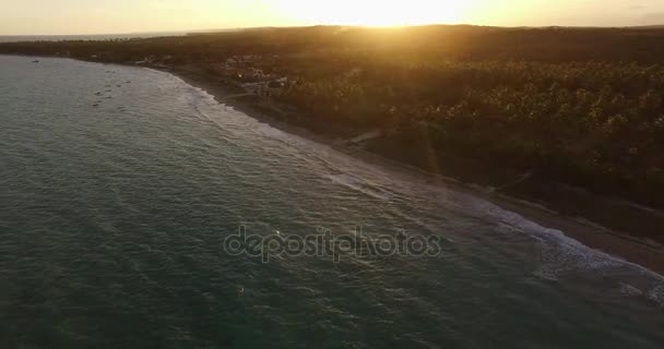 Beau coucher de soleil aux Bahamas — Video