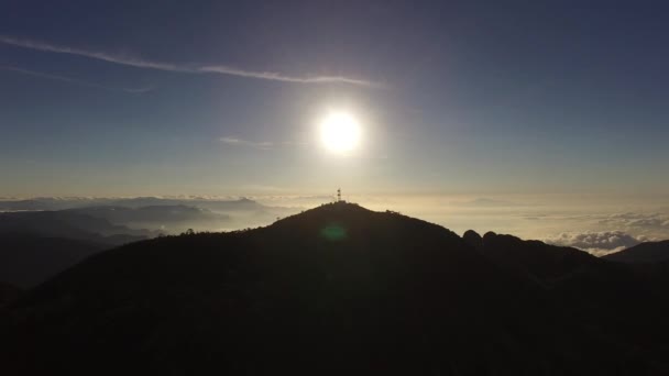 Vista aérea de las montañas en Paraty — Vídeo de stock