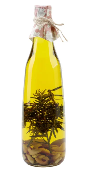 Olive Oil with Rosemary and Garlic — Stock Photo, Image