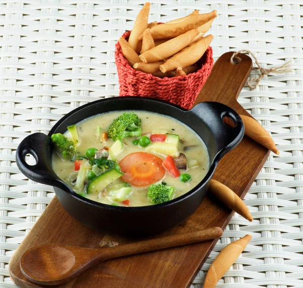 Soupe crémeuse aux légumes — Photo