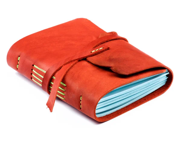 Handmade Leather Notepad — Stock Photo, Image