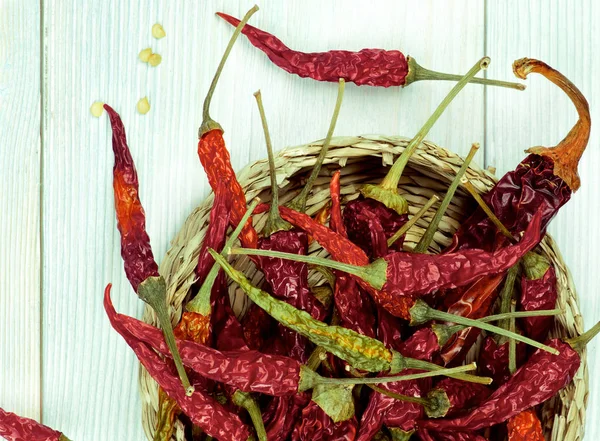 Sušené chilli papričky — Stock fotografie