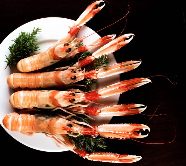 Delicious Raw Langoustines — Stock Photo, Image