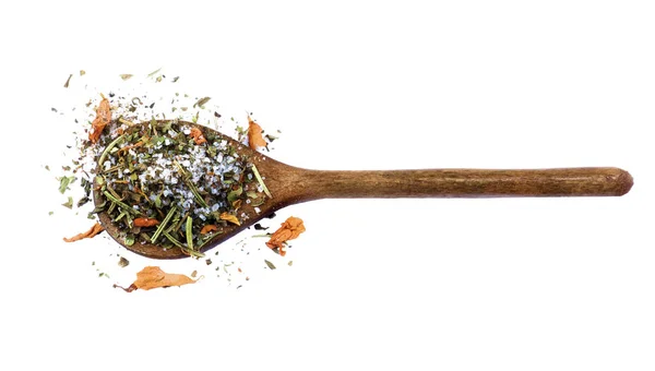 Salt with Petals and Herbs — Stock Photo, Image