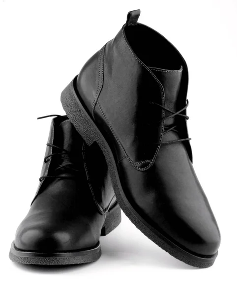 Preto mens botas — Fotografia de Stock