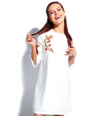 güzel beyaz hipster modeli yaz giysileri Studio