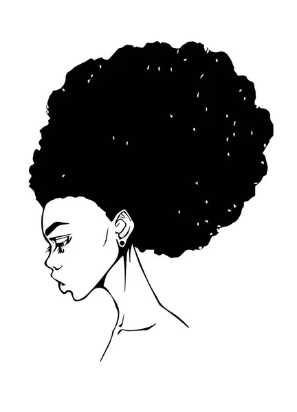 Afro vector chica — Archivo Imágenes Vectoriales