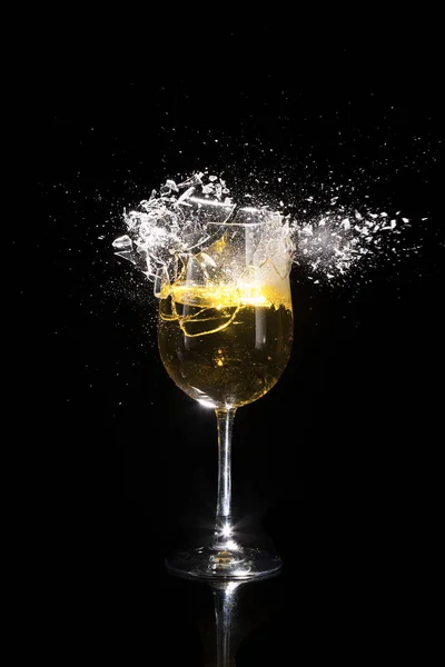 Shattering Glass, Black Background