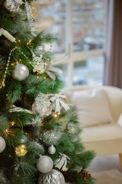 Closeup of Christmas-tree decorations — Stock Photo, Image