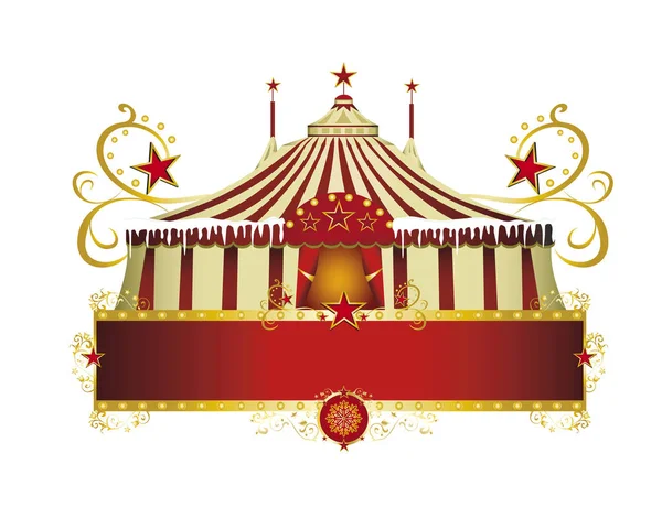 Christmas circus sign — Stock Vector