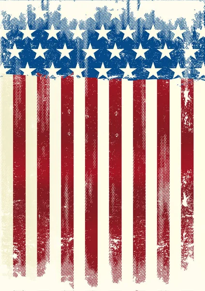 Affiche américaine drapeau grunge — Image vectorielle