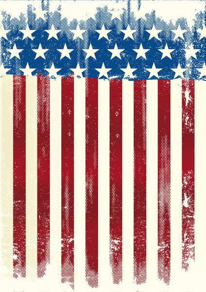 American poster grunge flag