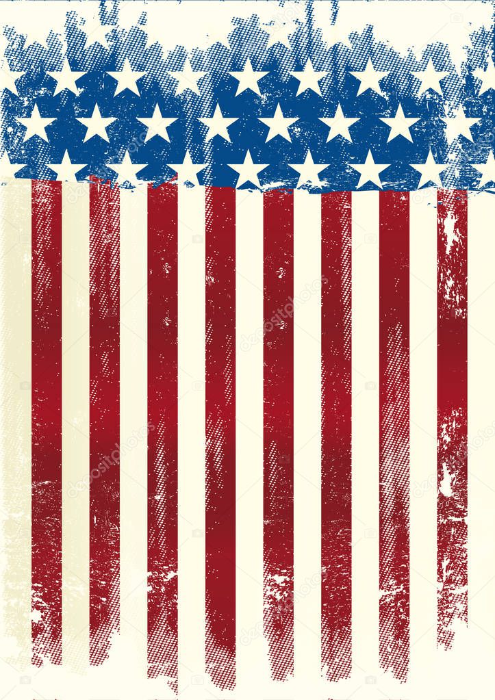 American poster grunge flag
