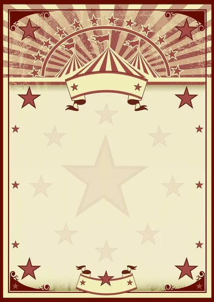 Circus sterren vintage poster — Stockvector