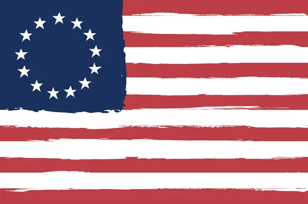Betsy Ross flag 스케치 — 스톡 벡터