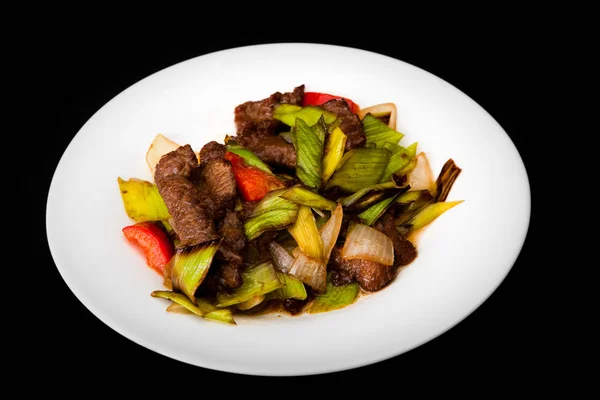 Carne cinese con verdure — Foto Stock