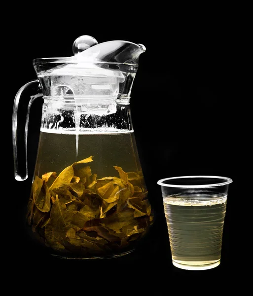 Chinese green tea in studio — Stock Photo, Image