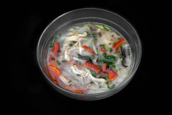 Čínské polévky v desce — Stock fotografie
