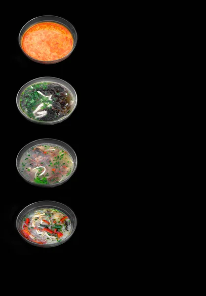 Zaprojektować cztery chińskie zupy — Zdjęcie stockowe