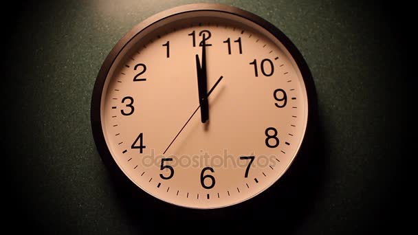 Zeit Vor Seltsame Vintage Clock — Stockvideo