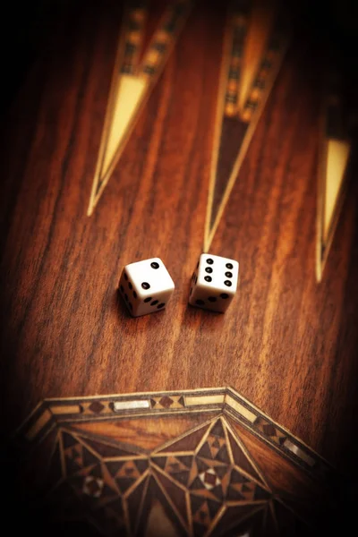 Elitní Dřevěná Hra Backgammon — Stock fotografie