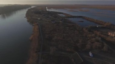 Astrahan sabah doğa sis