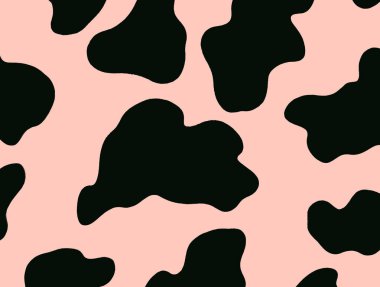 bir inek illüstrasyon renk lekeler