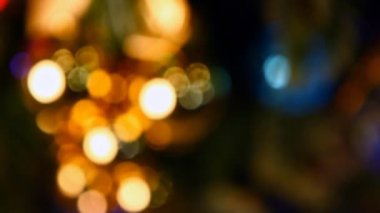 Yeni yıl ışık topları Bokeh renk