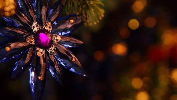 Nouveaux Ans Sapin Jouets Avec Lumières — Video