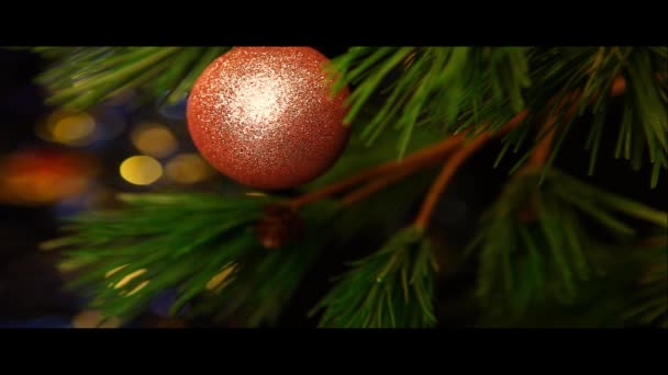 Nouveaux Ans Sapin Jouets Avec Lumières — Video