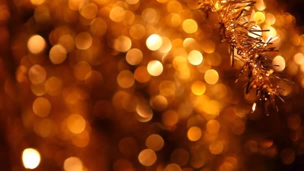 Beroemdheden Gouden Bokeh — Stockvideo