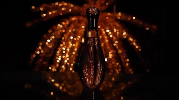 Dark Perfume Видео Цвета Боке — стоковое видео