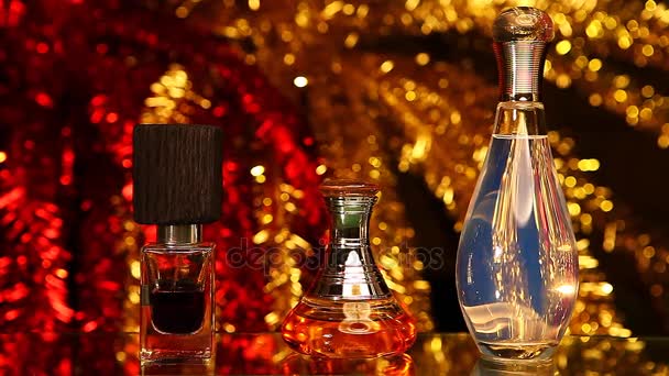 Perfumy Wideo Kolory Bokeh — Wideo stockowe